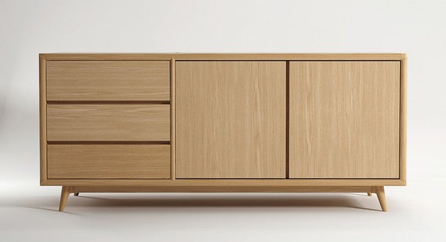 Vintage Sideboard - Dellis Furniture 2 Door, 3 Drawer - 165 x 50 x 72 / Oak - 8