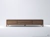 Solid TV Unit - Dellis Furniture 1 Door 2 Drawer - 180 x 45 x 33 / Teak - 8