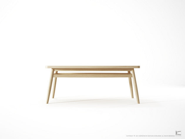 Twist Coffee Table - Dellis Furniture 100 x 45 x 48 / Oak - 1