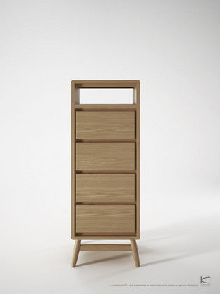 Twist Tallboy - Dellis Furniture Oak - 1