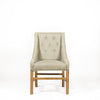 Hennessy Buttoned Back XL Dining Chair - Dellis Furniture Flaxen Linen - 1