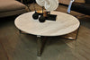 White Marble Round Coffee Table - Dellis Furniture  - 3