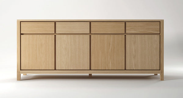 Solid Sideboard - Dellis Furniture 4 Door, 4 Drawer - 182 x 45 x 75 / Oak - 2