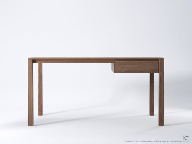 Solid Office Desk - Dellis Furniture Teak - 3