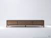Solid TV Unit - Dellis Furniture 1 Door 2 Drawer - 180 x 45 x 33 / Teak - 8