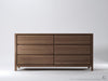 Solid Chest of Drawers - Dellis Furniture 6 Drawer - 162 x 45 x 77 / Teak - 8