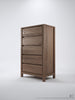 Solid Chest of Drawers - Dellis Furniture 5 Drawer - 67 x 45 x 112 / Teak - 9
